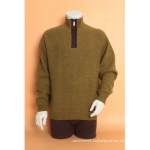 Suéter de manga larga con cuello abierto en lana y cachemira Yak / Ropa / Ropa / Artículos de punto